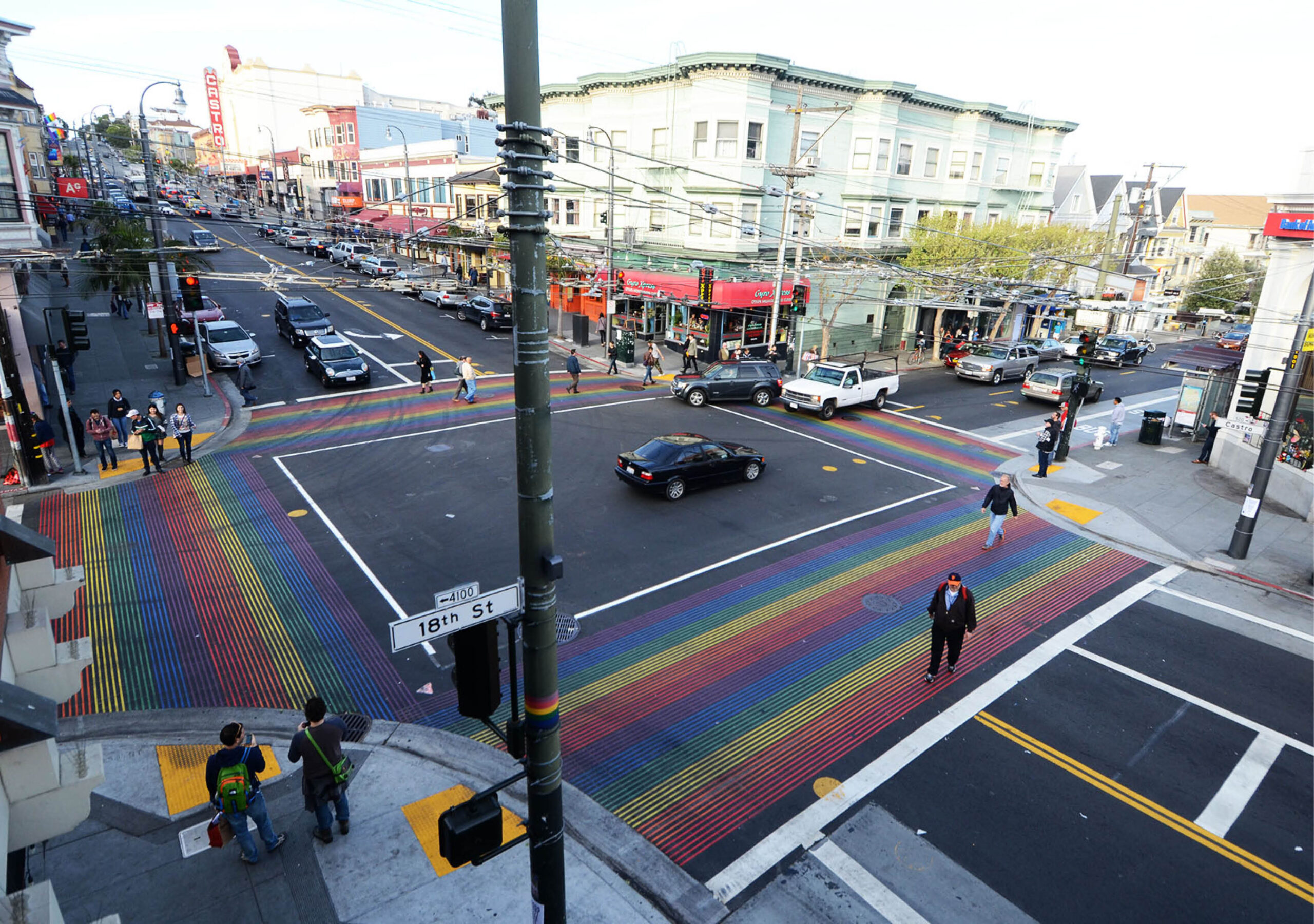 Castro rainbow crosswalk