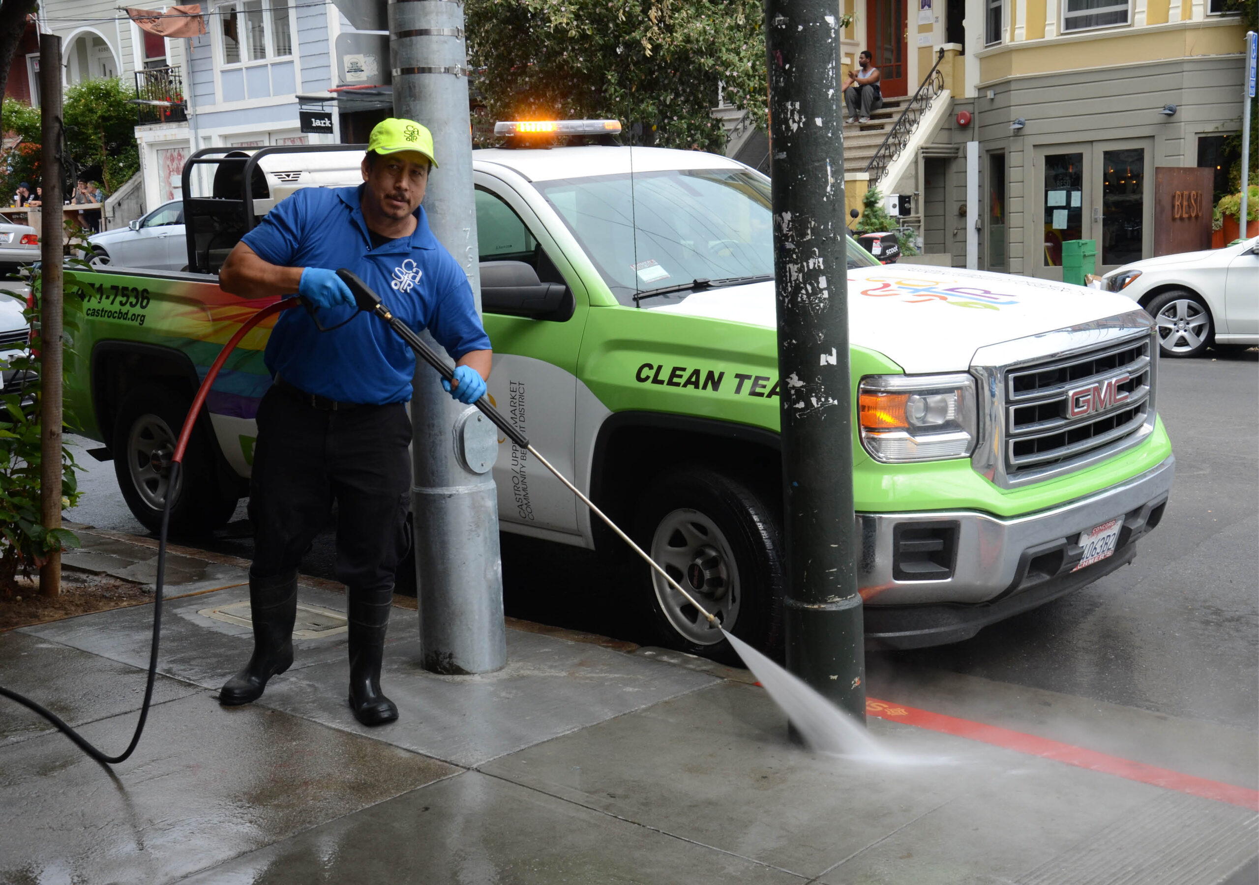 Castro sidewalk cleaning